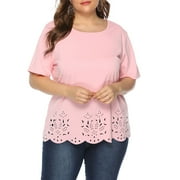 Patlollav Plus Size Womens Blouses,Ladies Tshirts,Women Summer Short Sleeve Tops